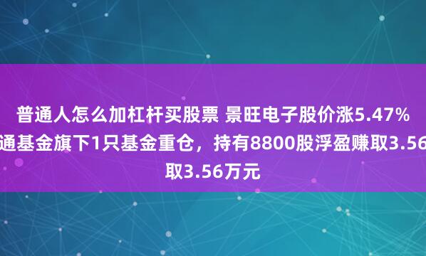 普通人怎么加杠杆买股票 景旺电子股价涨5.47%，融通基金旗下1只基金重仓，持有8800股浮盈赚取3.56万元